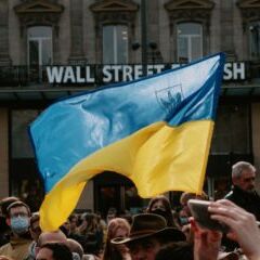 Ukraine-Flagge in Demonstration  | Sabine Verheyen